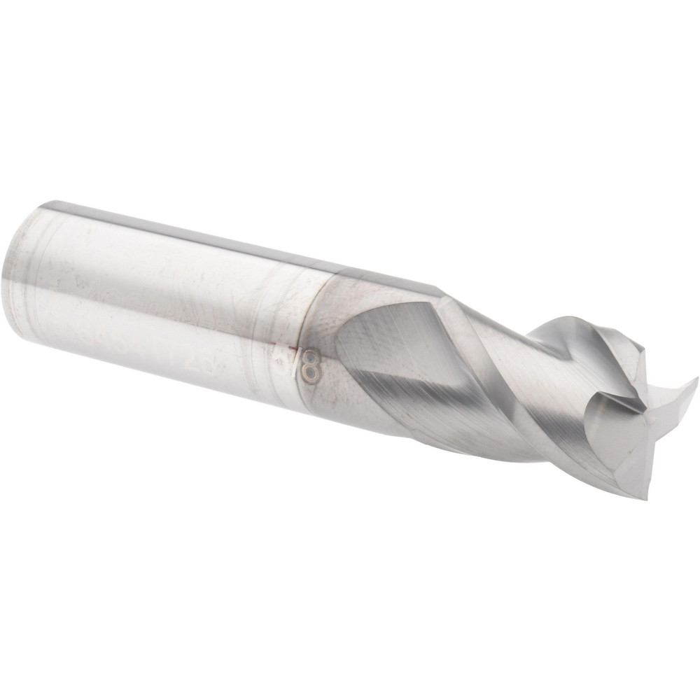 12178919 Square End Mill: 5/8 Dia, 7/8 LOC, 5/8 Shank Dia, 3 OAL, 3 Flutes, Solid Carbide  