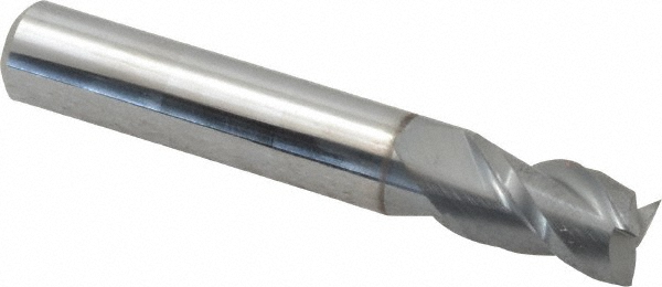 12178913 Square End Mill: 5/16" Dia, 1/2" LOC, 3 Flutes, Solid Carbide  