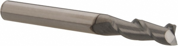 12178751 Square End Mill: 1/4 Dia, 3/4 LOC, 1/4 Shank Dia, 2-1/2 OAL, 2 Flutes, Solid Carbide  