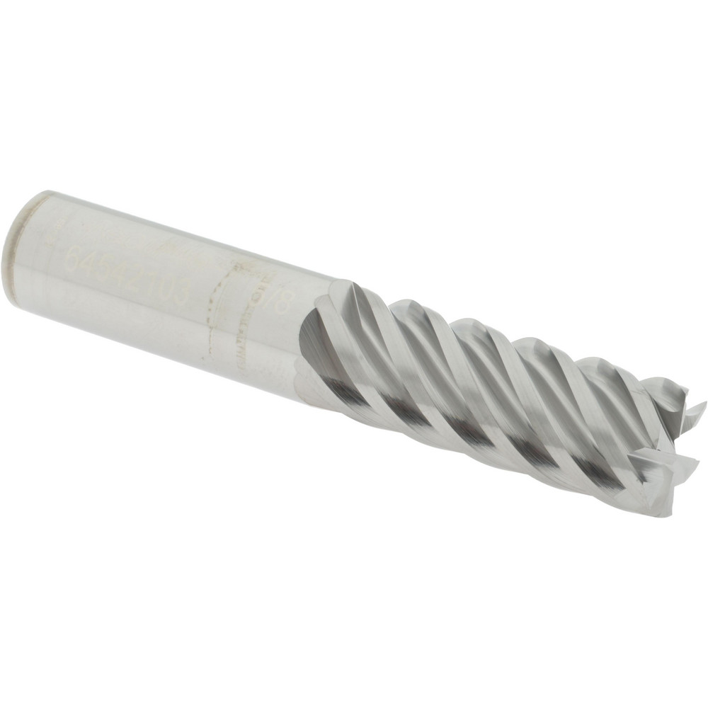 Accupro 12177425 Square End Mill: 5/8 Dia, 1-5/8 LOC, 5/8 Shank Dia, 3-1/2 OAL, 6 Flutes, Solid Carbide Image