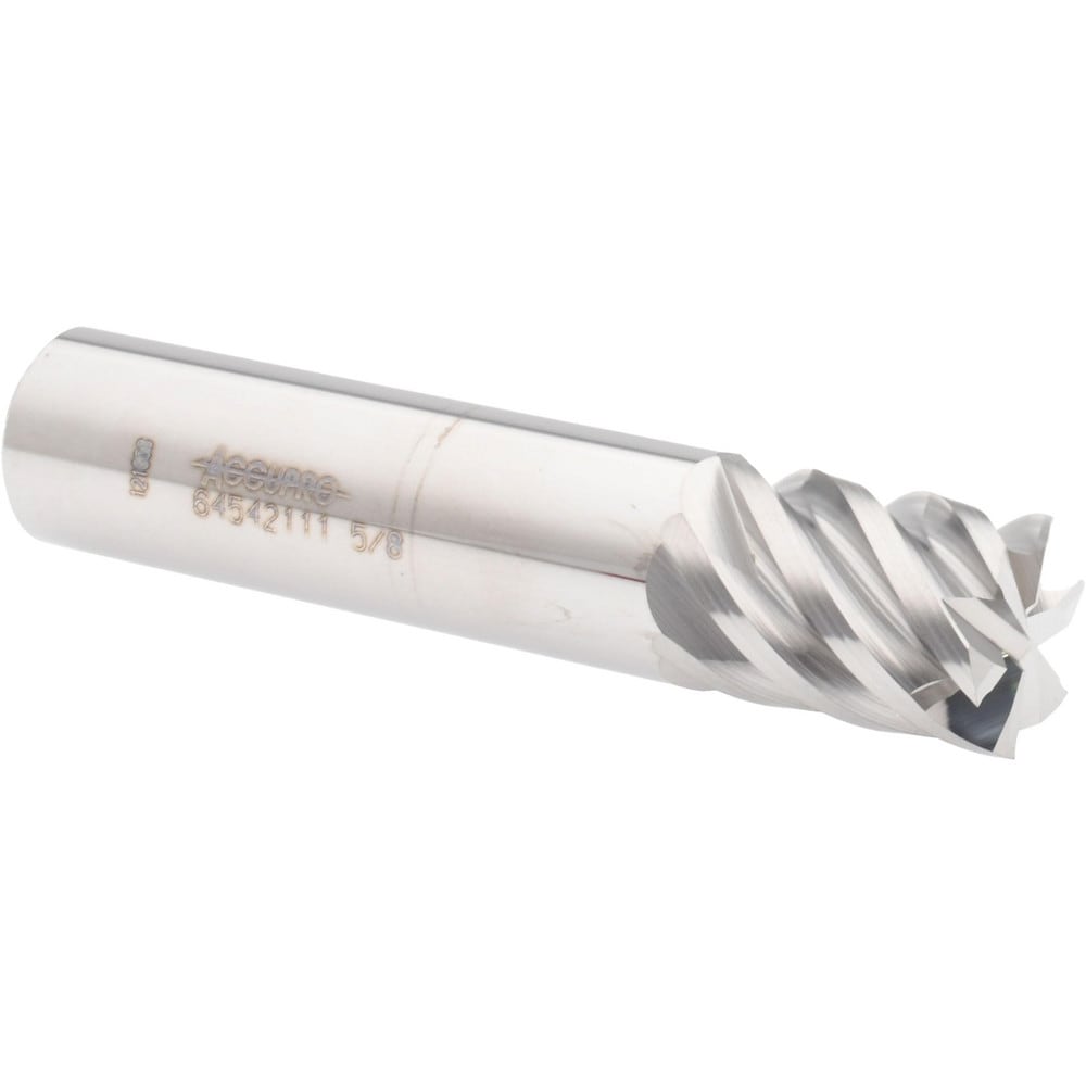 Accupro 12177427 Square End Mill: 5/8 Dia, 3/4 LOC, 5/8 Shank Dia, 3 OAL, 6 Flutes, Solid Carbide Image