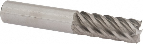 Accupro 12177419 Square End Mill: 1/2 Dia, 1-1/4 LOC, 1/2 Shank Dia, 3 OAL, 6 Flutes, Solid Carbide 