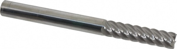 Accupro 12177415 Square End Mill: 3/8 Dia, 1-1/2 LOC, 3/8 Shank Dia, 4 OAL, 6 Flutes, Solid Carbide 