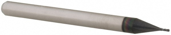 Accupro 14799511 Corner Radius End Mill: 0.02" Dia, 0.06" LOC, 0.005" Radius, 4 Flutes, Solid Carbide Image