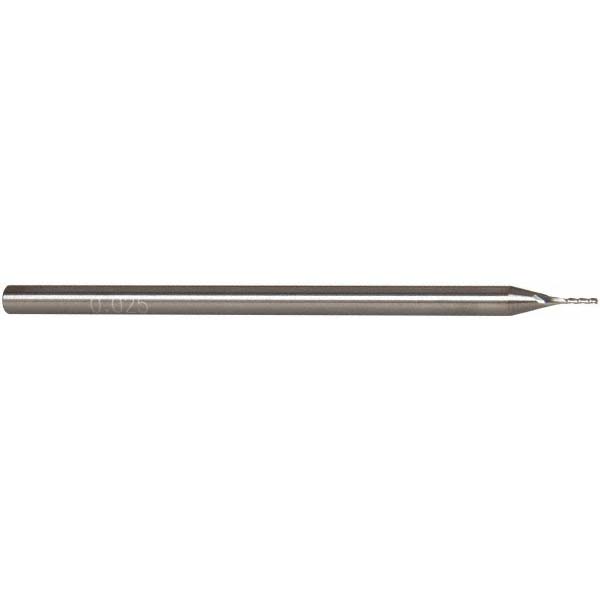 Accupro 1230 Square End Mill: 0.025 Dia, 1/8 LOC, 1/8 Shank Dia, 2-1/2 OAL, 3 Flutes, Solid Carbide Image