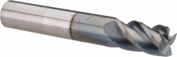 12179008 Square End Mill: 5/16 Dia, 1/2 LOC, 5/16 Shank Dia, 2 OAL, 4 Flutes, Solid Carbide  
