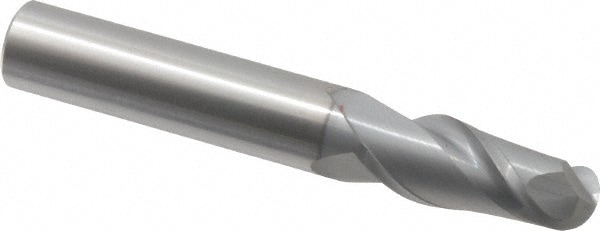 Accupro 12179104 Ball End Mill: 0.375" Dia, 0.875" LOC, 2 Flute, Solid Carbide 