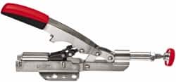 Bessey STC-IHH25 Standard Straight Line Action Clamp: 700 lb Load Capacity, 1" Plunger Travel, Flanged Base, Carbon Steel 