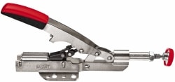 Bessey STC-IHH25 Standard Straight Line Action Clamp: 700 lb Load Capacity, 1" Plunger Travel, Flanged Base, Carbon Steel Image