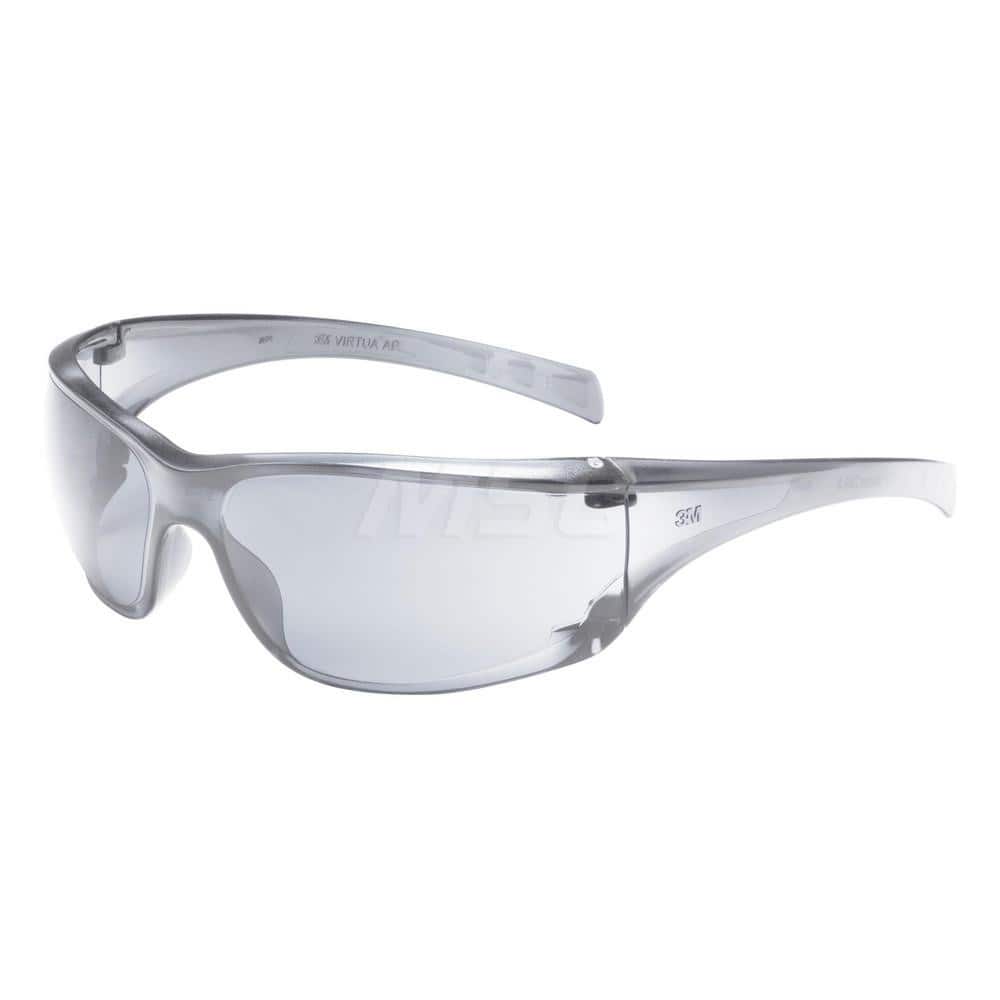 Safety Glass: Anti-Fog & Scratch-Resistant, Polycarbonate, Gray Lenses, Frameless, UV Protection