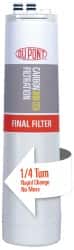 Dupont WFQTC30001 Plumbing Cartridge Filter: 1-1/2" OD, 10" Long, 3 micron, Carbon Block 