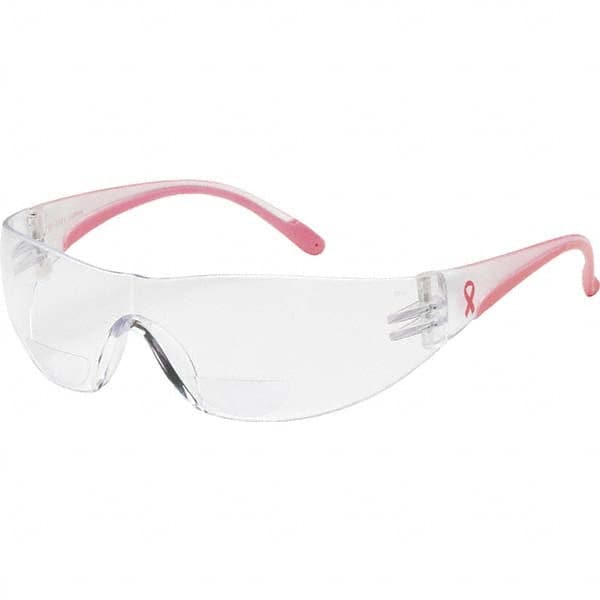Magnifying Safety Glasses: +1.75, Clear Lenses, Scratch Resistant