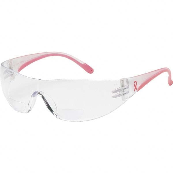 Magnifying Safety Glasses: +2.+25, Clear Lenses, Scratch Resistant, ANSI Z87.1+ & CSA Z94.3