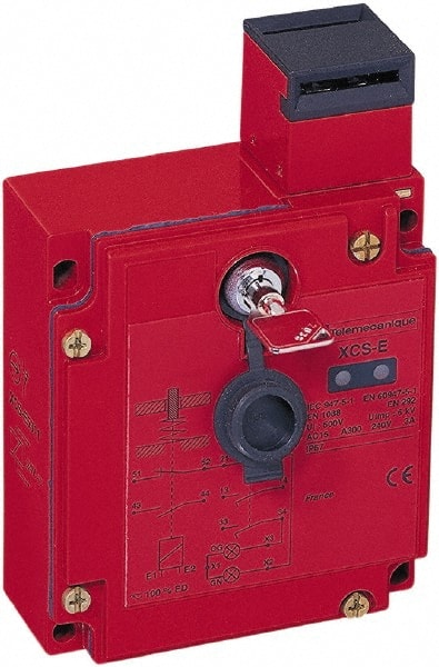 Telemecanique Sensors XCSE7533 NO/2NC Configuration, 110/240 VAC, Multiple Amp Level, Metal Key Safety Limit Switch 