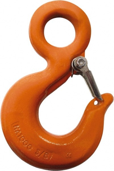 CM M7509A Chain Grade 100, 22,600 Lbs. Load Limit Eye Rigging Hook with Latch 