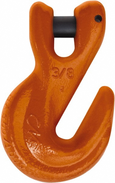 5/8" Chain Dia, Grade 100 Clevis Hook - 22,600 Lbs. Load Capacity, 0.79" Inside Dia, 3/4" Pin Dia, 0.79" Hook Throat, 6.54" Overall Length, 4.18" Hook Width