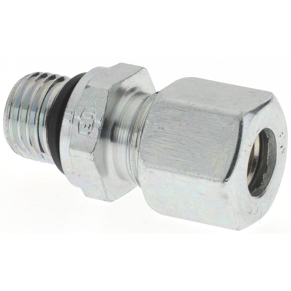 Flareless Bite-Type Tube Male Connector: M26 x 1.5 Metric, 22 mm Tube OD, Steel