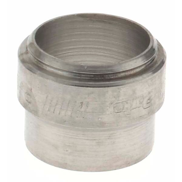 Flareless Bite-Type Tube Ferrule: 3/8" Tube OD, Stainless Steel