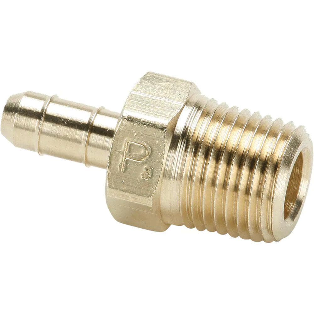 Barbed Tube Male Connector: Multiple Barbs, 1/2-14