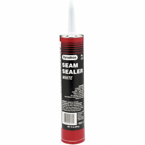 Seam Sealant: 12 oz Cartridge, White, Elastic Sealer - 570 12OZ WHT CARTRIDGE DYNATRON AUTO SEALR CAULK