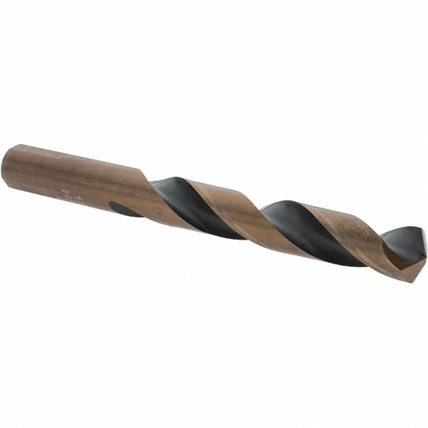 Mechanics Drill Bit: 1/2" Dia, 135 ° Point, High Speed Steel, Weldon Shank, Split Point