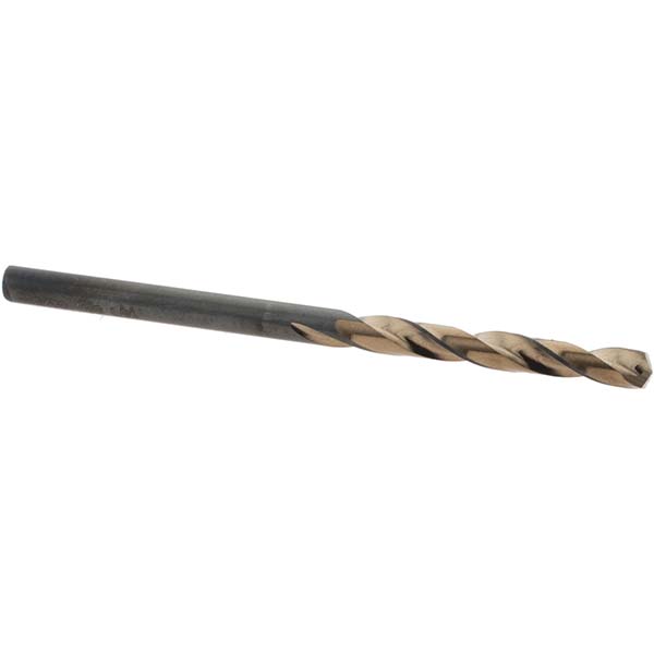 Mechanics Drill Bit: 5/32" Dia, 135 ° Point, High Speed Steel, Straight-Cylindrical Shank, Split Point