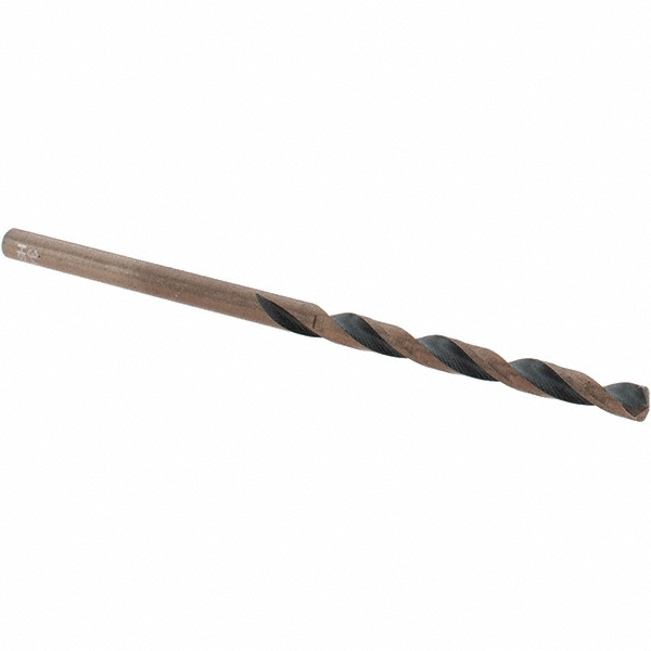 Mechanics Drill Bit: 0.111" Dia, 135 ° Point, High Speed Steel, Straight-Cylindrical Shank, Split Point