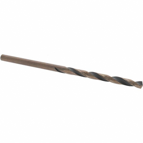 Mechanics Drill Bit: 0.12" Dia, 135 ° Point, High Speed Steel, Straight-Cylindrical Shank, Split Point