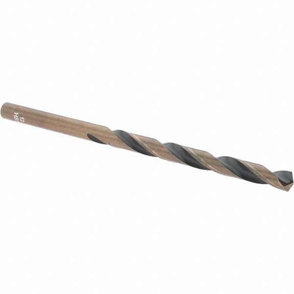 Mechanics Drill Bit: 0.189" Dia, 135 ° Point, High Speed Steel, Straight-Cylindrical Shank, Split Point