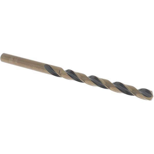 Mechanics Drill Bit: 0.213" Dia, 135 ° Point, High Speed Steel, Straight-Cylindrical Shank, Split Point
