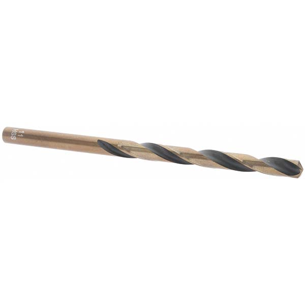 Mechanics Drill Bit: 0.191" Dia, 135 ° Point, High Speed Steel, Straight-Cylindrical Shank, Split Point