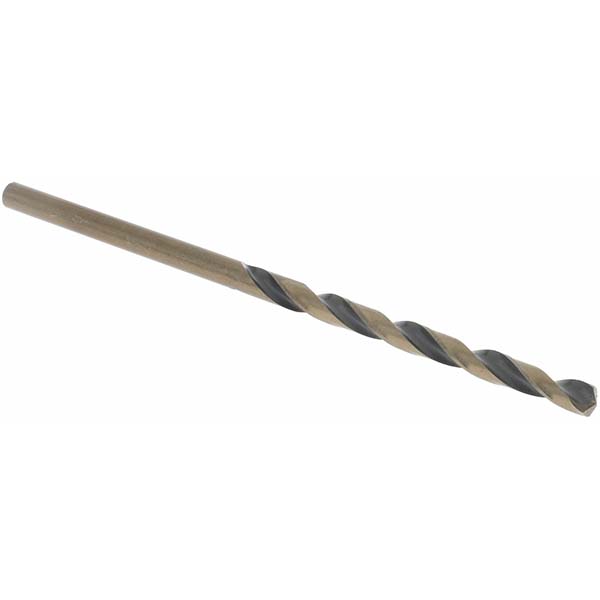 Mechanics Drill Bit:  0.1160" Dia,  135&deg,  High-Speed Steel,  Straight-Cylindrical Shank,  Split Point