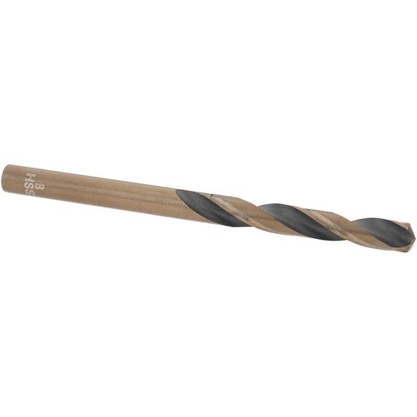 Mechanics Drill Bit: Letter B, 135 ° Point, High Speed Steel, Straight-Cylindrical Shank, Split Point