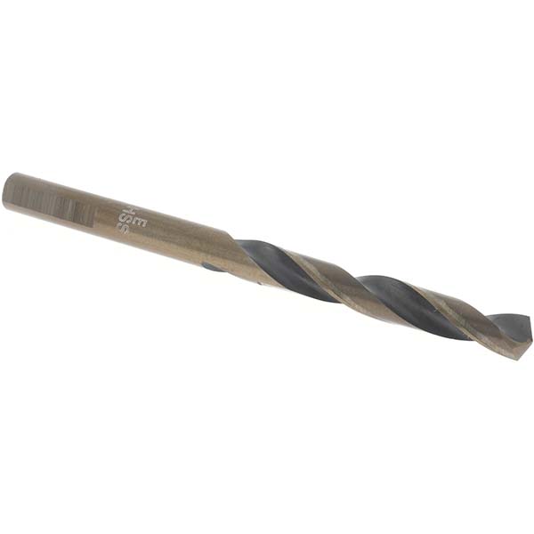 Mechanics Drill Bit: Letter E (1/4"), 135 ° Point, High Speed Steel, Weldon Shank, Split Point