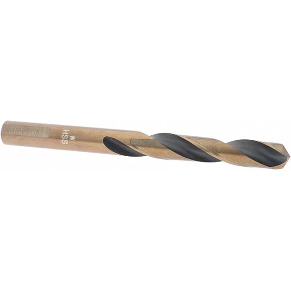 Mechanics Drill Bit: Letter W, 135 ° Point, High Speed Steel, Weldon Shank, Split Point