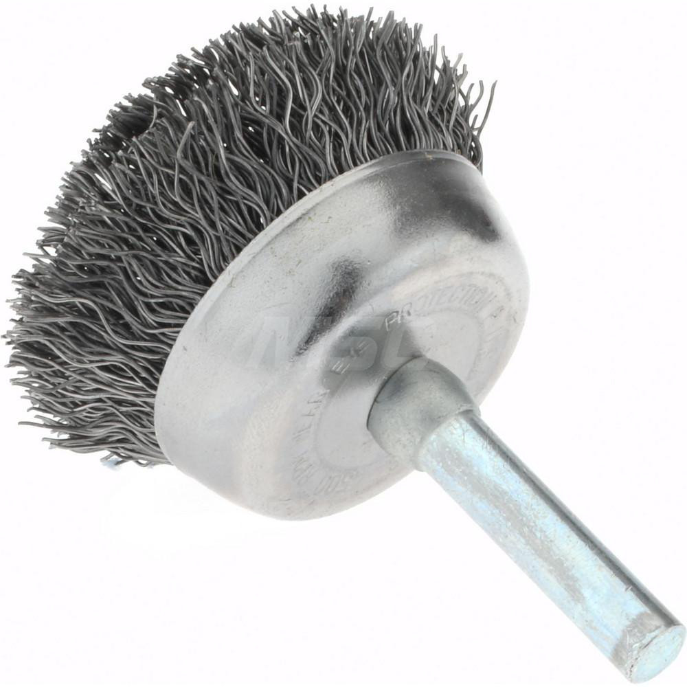 Weiler Cup Brush 13/4" Dia, Steel, Crimped MSC Direct