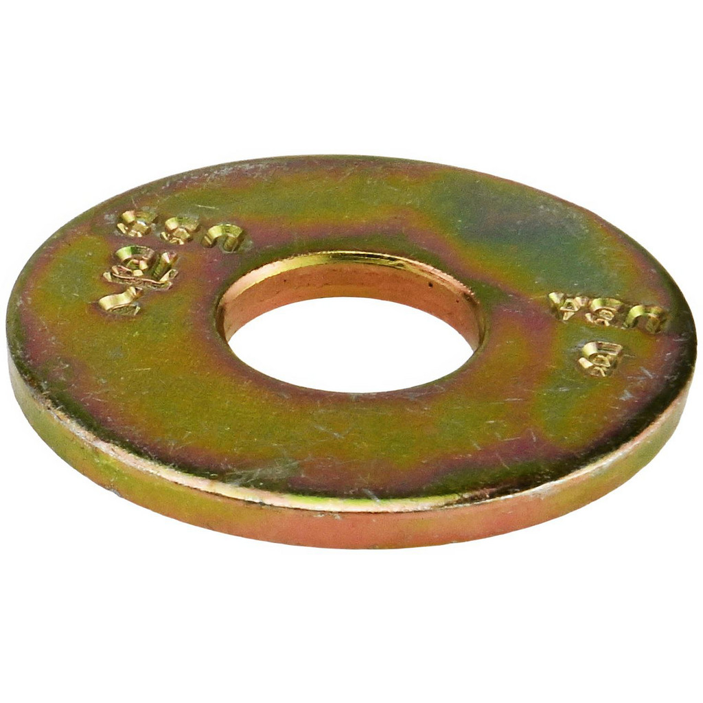 Bowmalloy 7/16" Screw USS Flat Washer: Grade 9 Carbon Steel, Yellow Zinc Chromate - 15/32" ID, 1-1/4" OD, 3/32" Thick | 100-Pack | 100-Pack