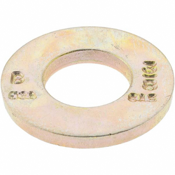 Bowmalloy 3/8" Screw SAE Flat Washer: Grade 9 Carbon Steel, Yellow Zinc Chromate - 13/32" ID, 5/64" Thick | 100-Pack | 100-Pack | Part #500015