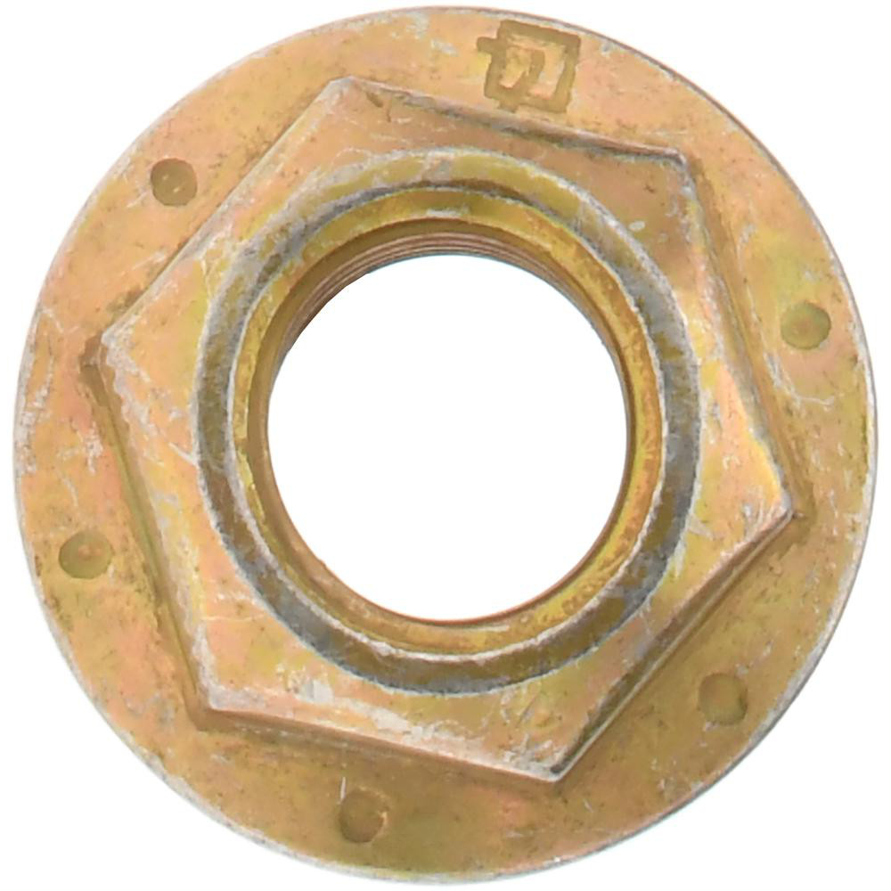 Made in USA - Hex Flange Lock Nut: 5/8-11, Grade 8 & G Steel, Yellow ...