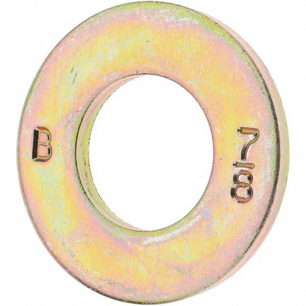 Bowmalloy 7/8" Screw SAE Flat Washer: Grade 9 Carbon Steel, Yellow Zinc Chromate - 29/32" ID, 1-3/4" OD, 9/64" Thick | 25-Pack | 25-Pack