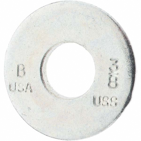 Bowmalloy 3/8" Screw USS Flat Washer: Grade 9 Carbon Steel, Clear Zinc Chromate - 13/32" ID, 1" OD, 5/64" Thick | 100-Pack | 100-Pack | Part #KP80402