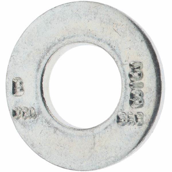 Bowmalloy 3/8" Screw SAE & USS Flat Washer: Grade 9 Carbon Steel, Clear Zinc Chromate - 13/32" ID, 5/64" Thick | 100-Pack | 100-Pack | Part #KP80414