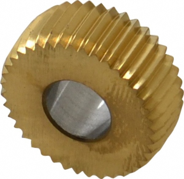 Made in USA GKSV220 Convex Knurl Wheel: 5/8" Dia, 90 ° Tooth Angle, 20 TPI, Straight, Cobalt Image