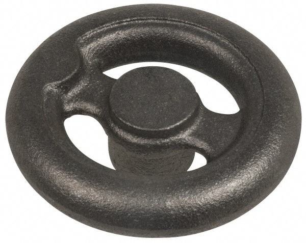 Made in USA W-6-FR-3-MK Spoked Straight Handwheel: Revolving Handle, Cast Iron, Plain Finish Image