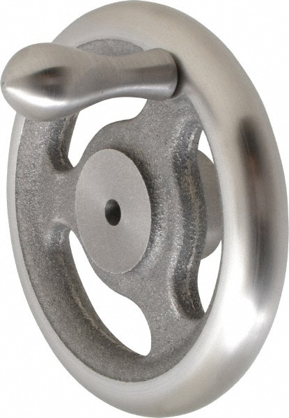 Made in USA W-5-FS-1-MK Spoked Straight Handwheel: Solid Handle, Plain Finish Image