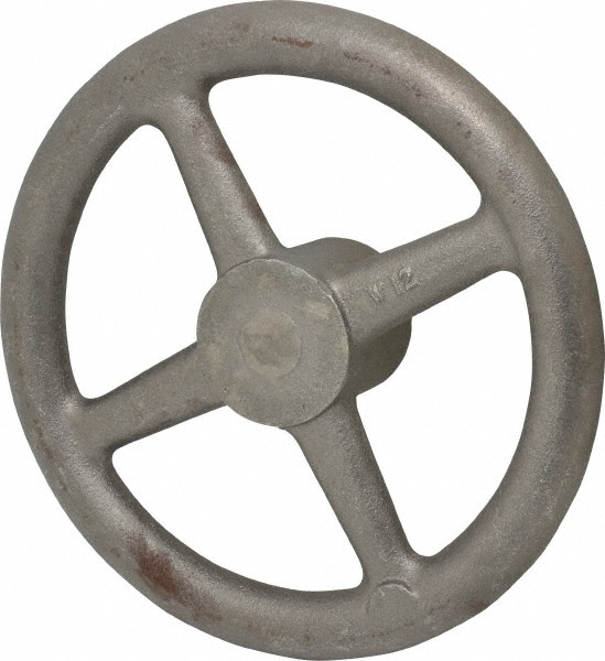 Made in USA W-12 Spoked Straight Handwheel: Plain Finish Image