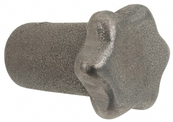 Scalloped Knob: 2" Head Dia, 6 Points, Cast Iron