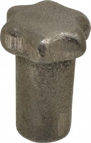 Scalloped Knob: 1-1/2" Head Dia, 6 Points, Cast Iron
