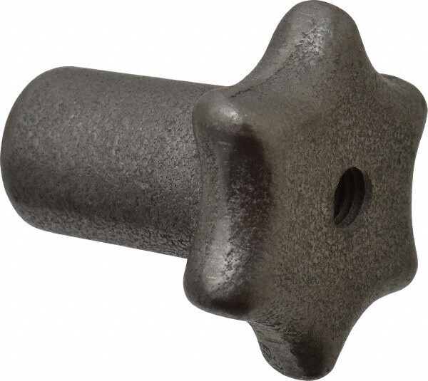 Scalloped Knob: 2" Head Dia, 6 Points, Cast Iron