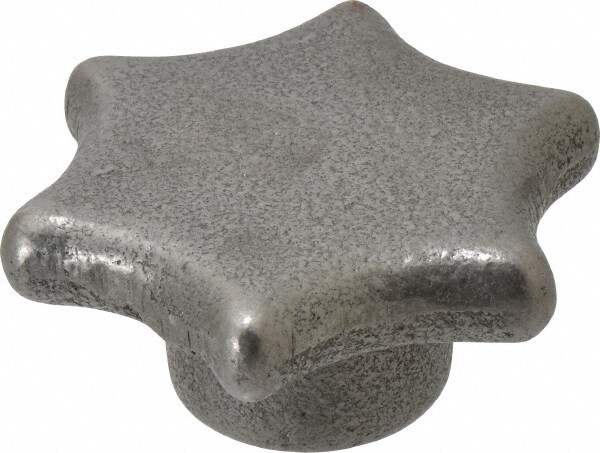 Scalloped Knob: 2-3/4" Head Dia, 6 Points, Cast Iron